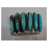 Sterling Silver & Needlepoint Turquoise SW Ring