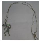 Southwest Sterling Silver Hallmarked Opal Pendant