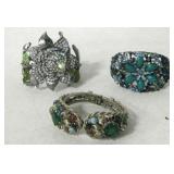 Lot of 3 Bulky Bling Bracelets