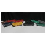 10 Vintage Lionel Co. Multi-Color Railroad Cars