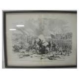 24.75" X 19" Antique Civil War Lithograph