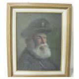 15.5" X 18.5" Framed Captain Art