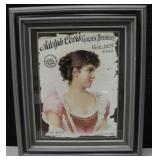 Framed Vintage Adolph Coors Female Ad Poster
