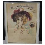 Framed Vintage Coors Fair Lady Art Ad