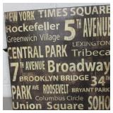 NYC Tourist Spots Art Print Board, 19.5" x 19.5"