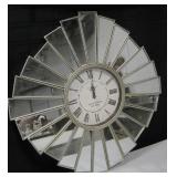 French Style Abstract Geometric Mirror & Clock