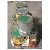 Various Latex, Gloss, Stain Finish Paint Cans