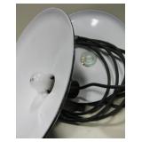 2 VNTG Black & White Free Hanging Warehouse Lights