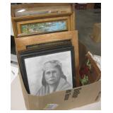 Various Framed Southwest & Metallic Art