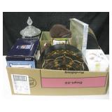 Various Glass, Faux Wood & Fabric Storage Units