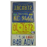 NM / UT & 2 CA Vehicle License Plates