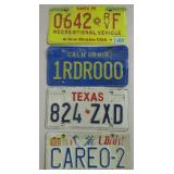 NM / CA / TX / UT Vehicle License Plates