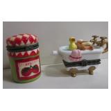 Miniature Bath Tub & Strawberry Jam Jar Pill Boxes