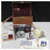VNTG Polaroid Land Camera Model 95A & Travel Case