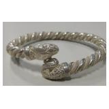 Sterling Silver Snake Bracelet - Hallmarked