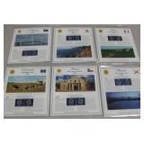 6 Binder Sheets Of USA State Quarters & Data