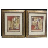 2 Framed Wall Art Prints - 14.5" x 17.5" Each