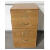 Wood 2-Drawer File Cabinet - 16" x 16.5" x 27"