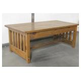 Wood Mission Style Coffee Table 42" x 21.5" x 16"