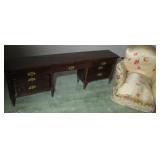 VNTG Wooden / Cloth Miniature Sideboard & Sofa