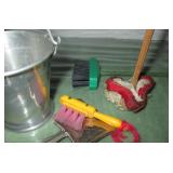 VNTG Aluminum & Wood Doll Cleaning Accessories