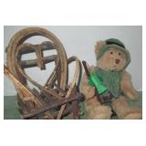 Montana Russ Teddy Bear & Miniature Rocking Chair