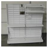 Dual Side Retail Mobile Display Wall Shelf