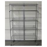 Industrial Wheeled 5 Level Display Shelf