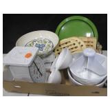 Various Kitchen Plates, Trays, Trivets & More