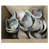 Lot of Vintage Clay Oil Lamps