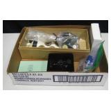 Lot of Various Buttons, Glass Box & Stickers