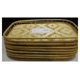 8 VNTG Bamboo Serving Trays, 18.75" x 13"
