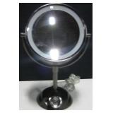 Dual Side Rotating Vanity Mirror w/ Light, 16"H