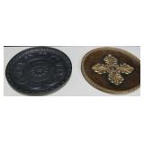 2 Resin Decorative Charger Plates, 16"D