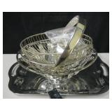Silver Plated & Plastic Silver Town Trays & Bowls