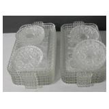 17 American Cut Glass Serving Trays & Small Plates
