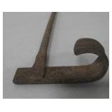 Vintage Rusted Wall Hook & Bark, 24.5"L