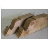 2 Vintage Styled Wooden Corbels, 9"x24"x 5.25