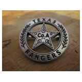Pierced Metal Texas Rangers Star Form Badge Pin