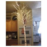 63" Tall White Light Up Birch Tree