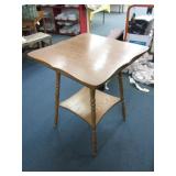 Vintage Wooden 2 Tier Square Style Side Table,
