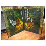 7" Glass Scriptural Animal Scene