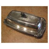 VNTG Styled Silver Washed On Copper Butter Dish