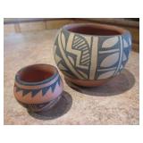Signed Jemez / E.P. Native American Clay Bowls