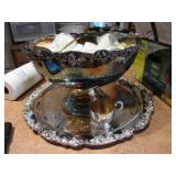 Towle Silver Plate Bunch Bowl, Charger, Goblet Set
