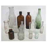 Lot of 13 Vintage Bottles, Tallest is 10"