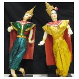 2 Female Traditional Tai Dancer Figurines