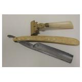 Vintage Celluloid Straight Razor & Shaver