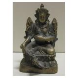 3" Solid Brass India God Statue