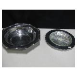 2 Vintage Aluminum Serving Dishes, Largest 12.25"D